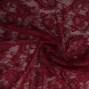 Baumwoll Nylon Spitze Bordeaux